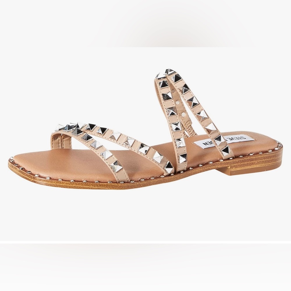 Steve Madden studded skylar flat sandal.